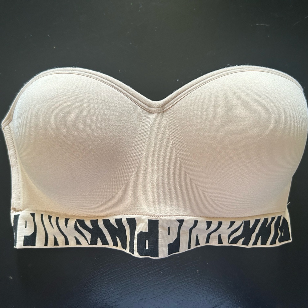 PINK Strapless Bra Bandeau smallDD